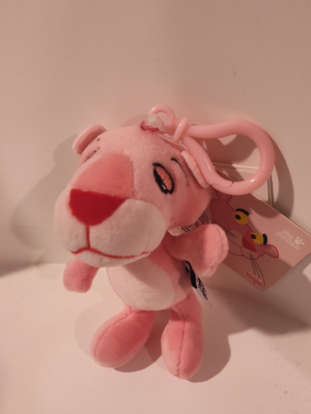 Pink Panther Plush Keychain